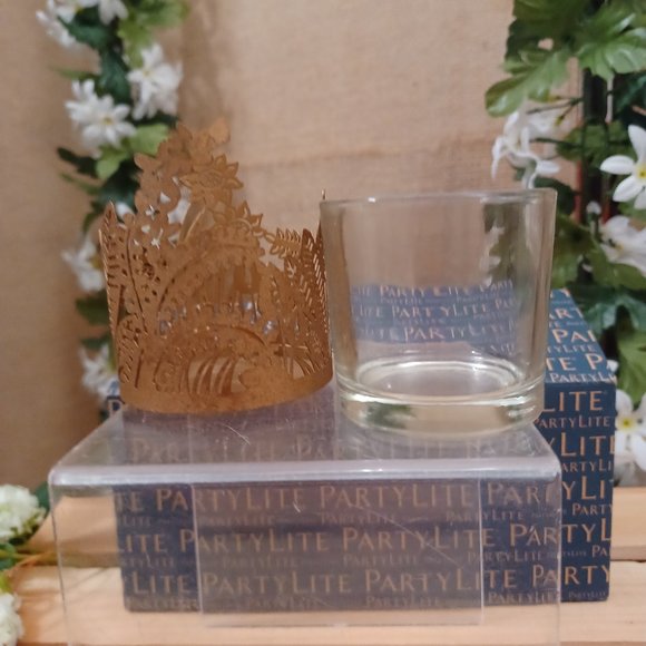 🔹🔷PartyLite Golden Frond Votive Trio🔷🔹 - Picture 9 of 11